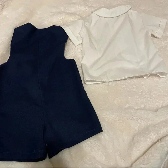 Vintage Good Lad 4T Stars navy overalls and white button up dress shirt set - Picture 7 of 7